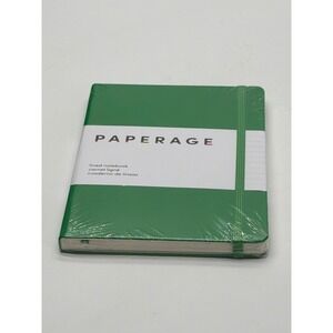 Paperage Lined Notebook Green Hardcover 5.6x8 inch 160 Pages 100gsm  NEW